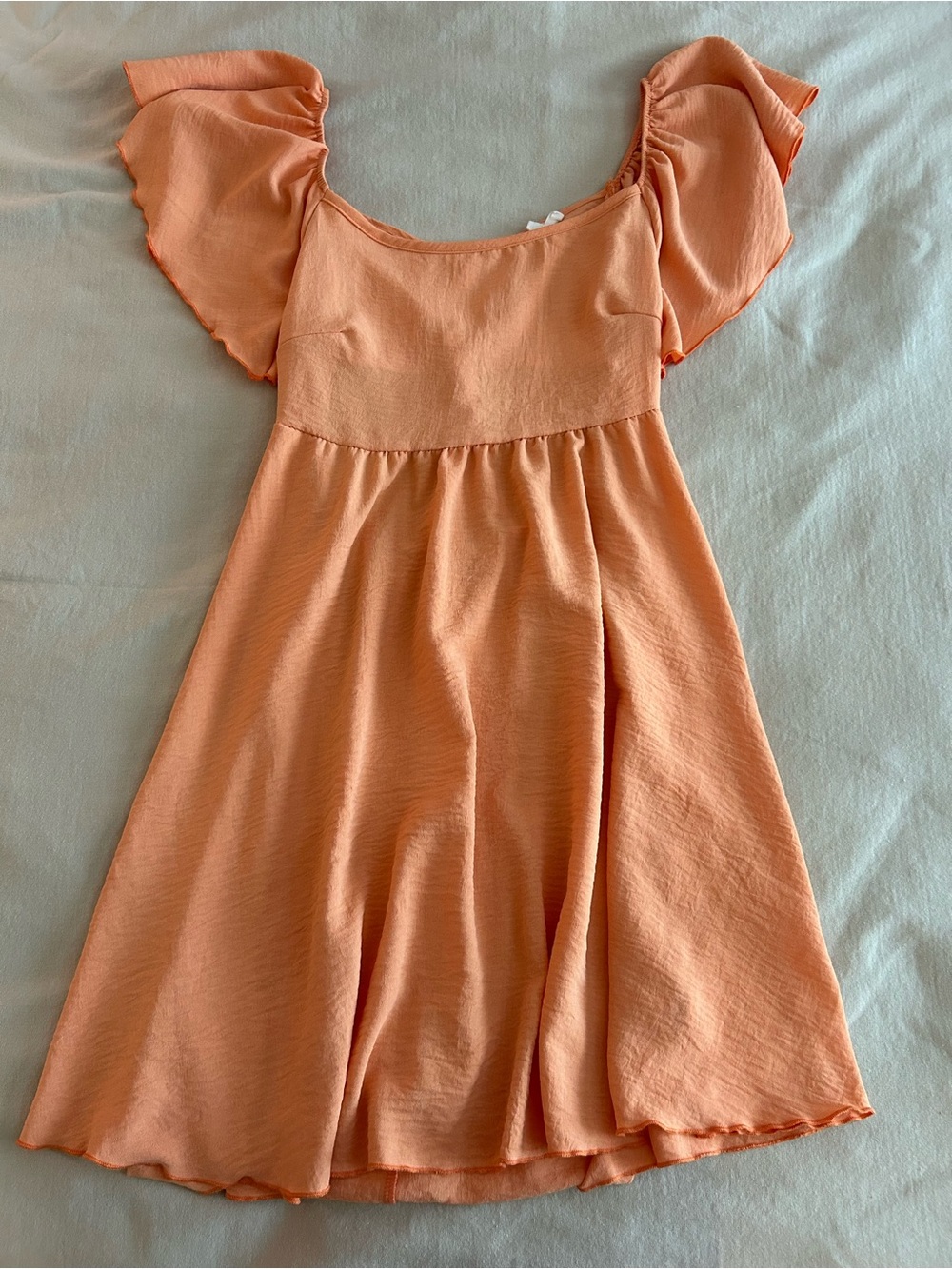 Orange mini dress